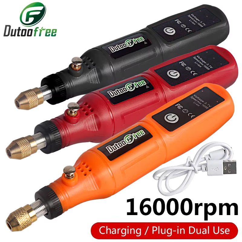 Cordless Rotary Tool Kit Accessories - 3.7V ミニワイヤレスドリル彫刻研磨ペン USB コードレスロータリーツールキット木工彫刻ペン DIY ドレメルツール