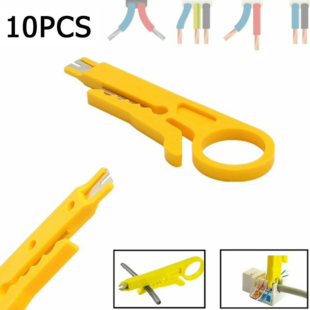 Automatic Wire Stripper Cutter - ケーブルワイヤーパンチカッターストリッパーマニュアルプライヤー10個のプラスチックプライヤーツールでデータケーブルワイヤーを簡単に剥離します