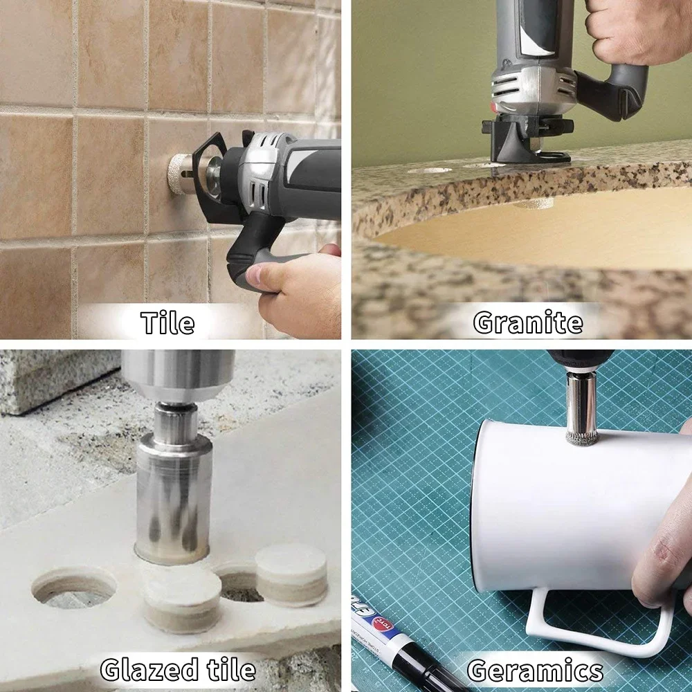 ダイヤモンドコーティングドリルビットセット 10個入り プレ - Reciprocating Saw Attachment Drill のレビューと価格