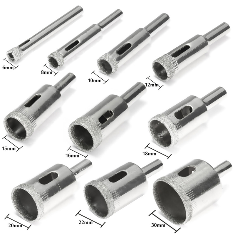 10/15 個セットタイルドリルビットセットダイヤモンドコー - Reciprocating Saw Attachment Drill のレビューと価格