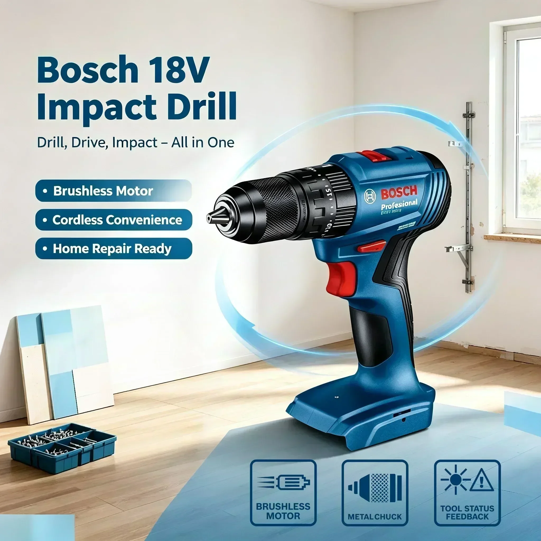 ボッシュ GSB 185-LI 18V コードレス インパク - Brushless Cordless Electric Drill 18V のレビューと価格