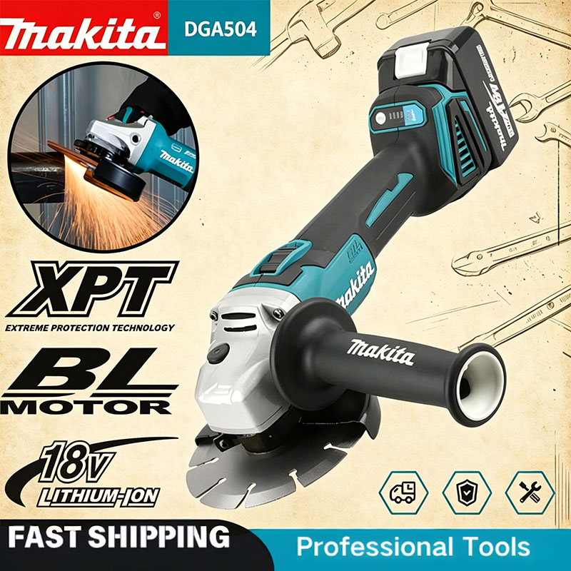 マキタ DGA504 18V 6.0Ah 125mm ブラシ - Brushless Angle Grinder Battery Powered のレビューと価格