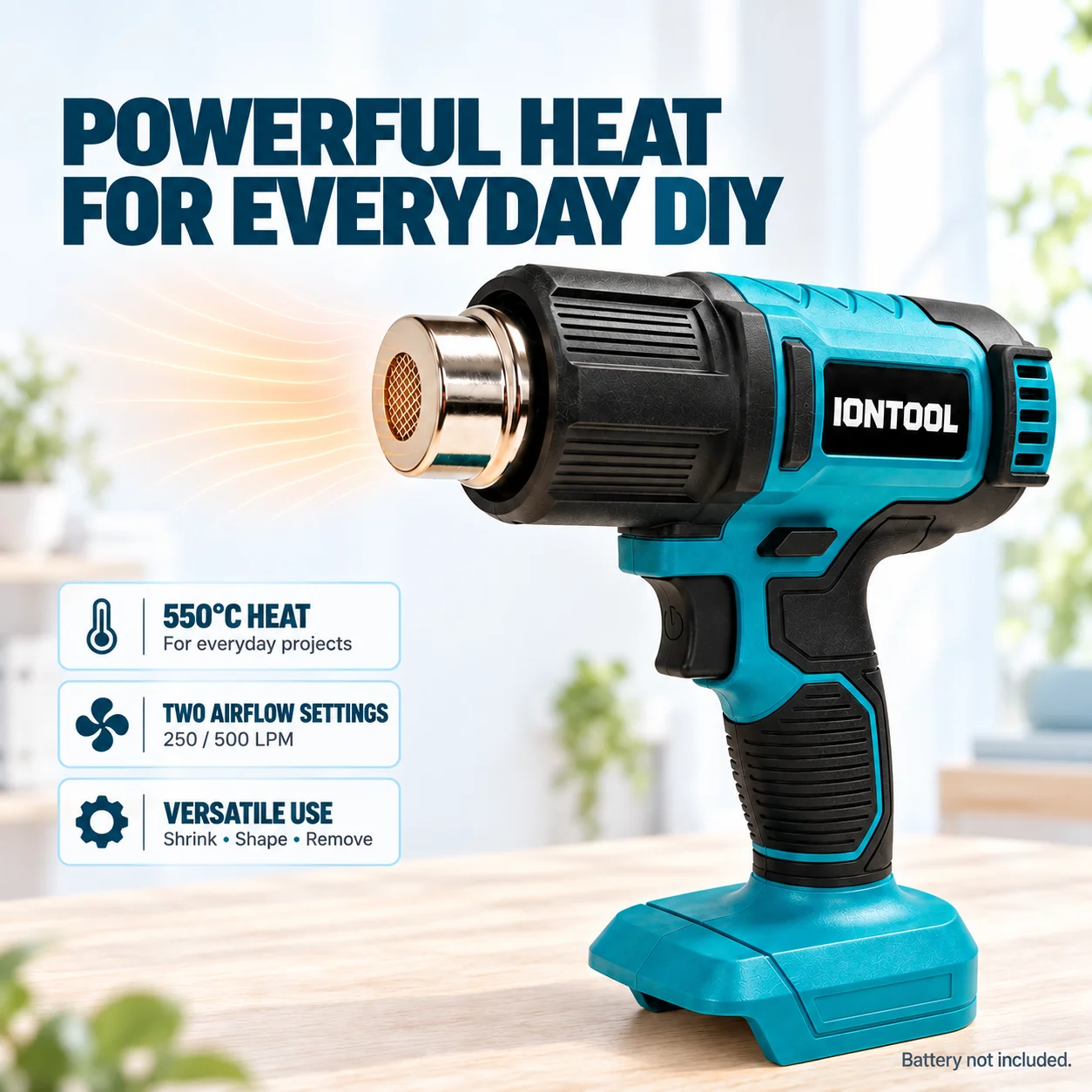 IONTOOL 高耐久性コードレスヒートガン 550 ℃   - Cordless Heat Gun For Shrink Tubing のレビューと価格