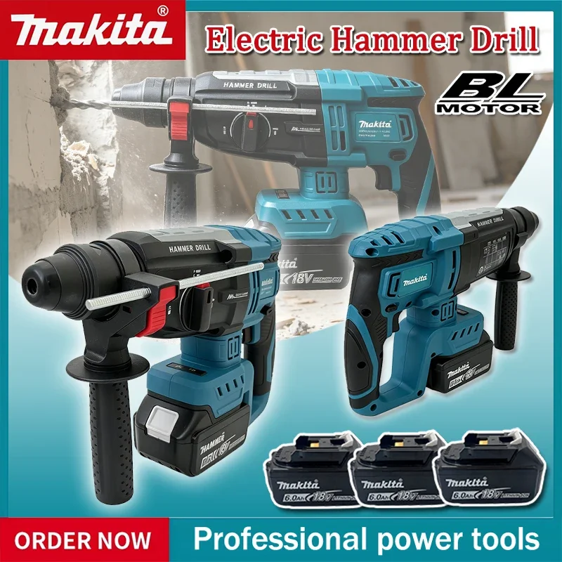 マキタブラシレス電動ハンマードリル 28 ミリメートル多機能 - Brushless Cordless Electric Drill 18V のレビューと価格