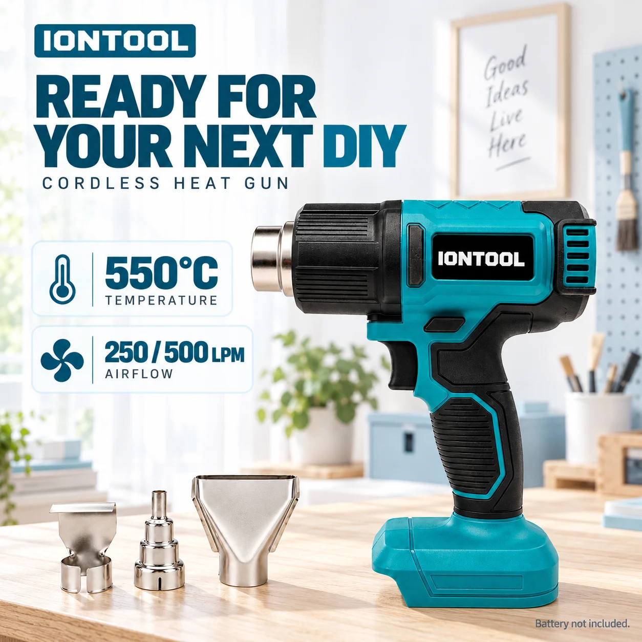 IONTOOL 550 ℃   スマートフォン修理、ステッカ - Cordless Heat Gun For Shrink Tubing のレビューと価格