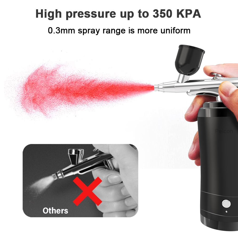 コンプレッサー付きコードレスエアブラシキット,ポータブルスプ - Airbrush Kit With Mini Compressor のレビューと価格