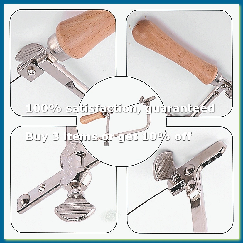 プロ仕様調整可能ソーボウ木製ハンドル付きジュエリーソーフレー - Hand Tools のレビューと価格
