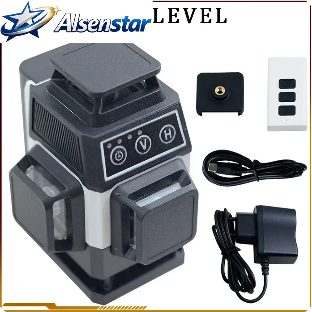 16ライン レーザーレベル 4D 自動水平調整機能付き レー - Laser Level 16 Lines 4D Green のレビューと価格