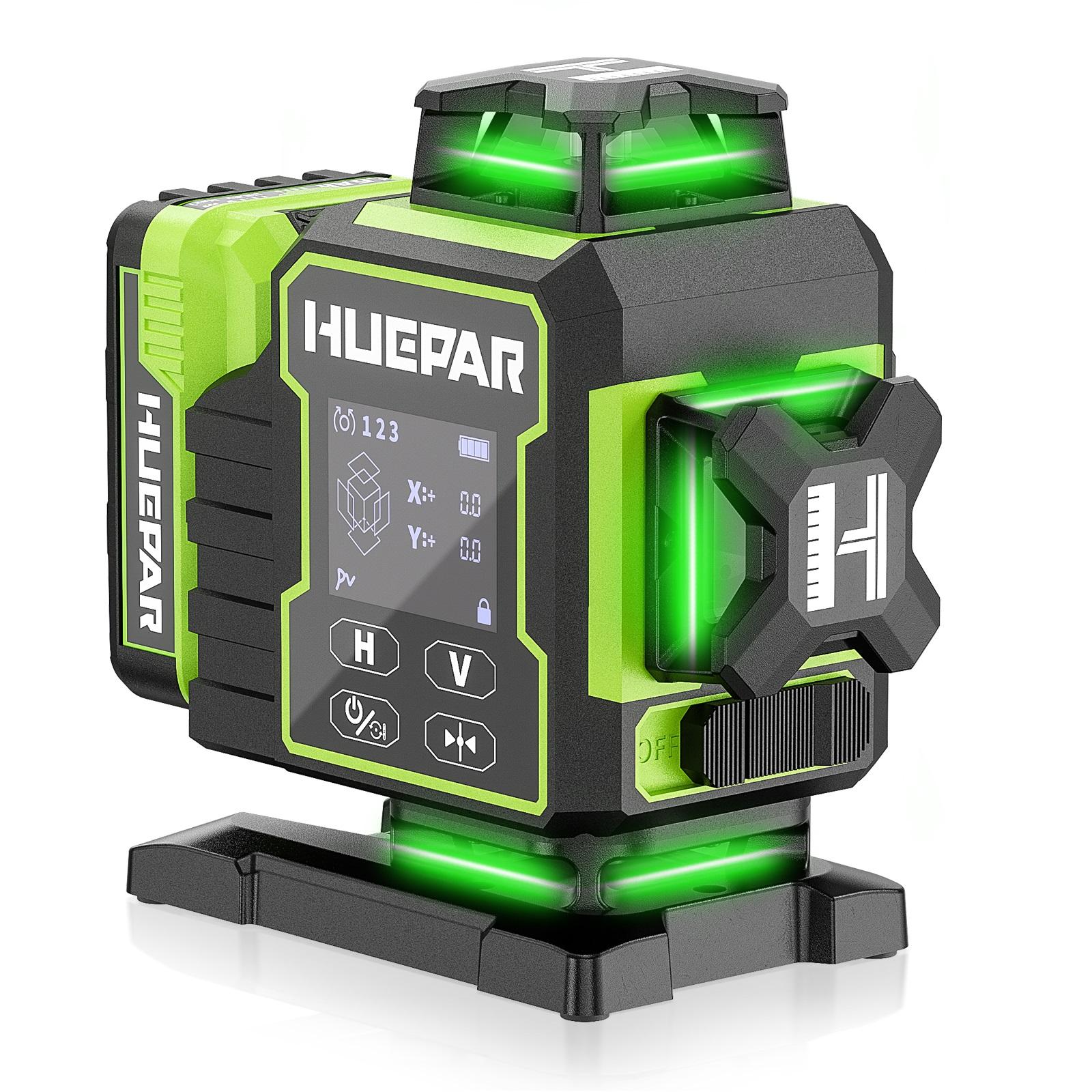 2026 Huepar W04CG グリーンレーザーレベル  - Laser Level 16 Lines 4D Green のレビューと価格