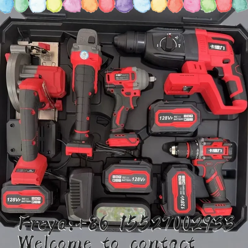ブラシレス電動工具4点セット 多機能リチウム電池インパクトド - Brushless Angle Grinder Battery Powered のレビューと価格