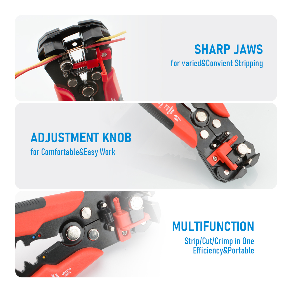 ワイヤーストリッパー 多機能プライヤー 自動圧着工具 ケーブ - Automatic Wire Stripper Cutter のレビューと価格