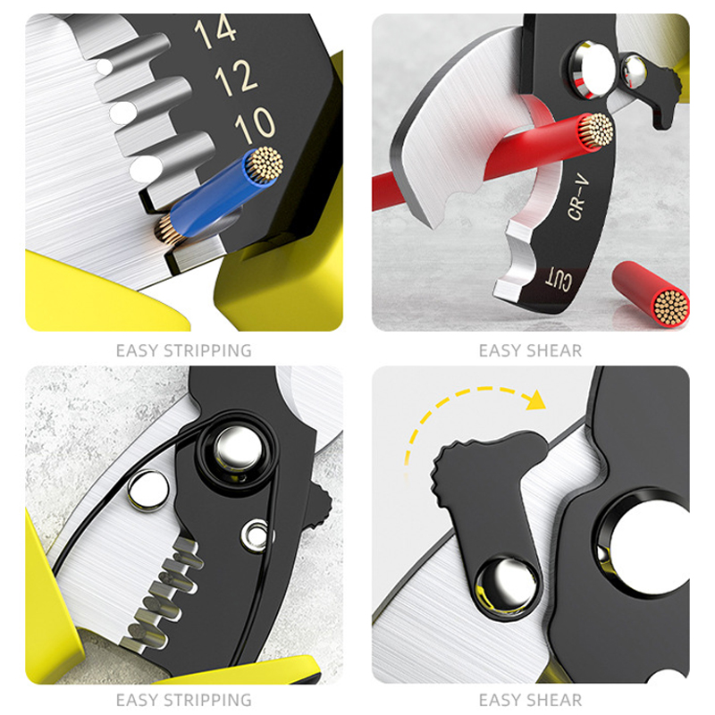 デュアルユースワイヤーストリッパー＆ケーブルカッター、滑り止 - Automatic Wire Stripper Cutter のレビューと価格