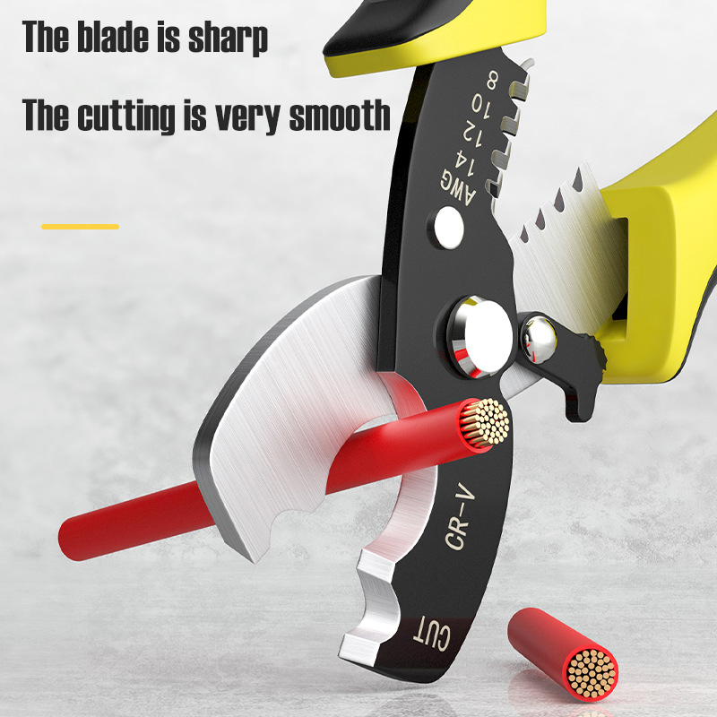 デュアルユースワイヤーストリッパー＆ケーブルカッター、滑り止 - Automatic Wire Stripper Cutter のレビューと価格
