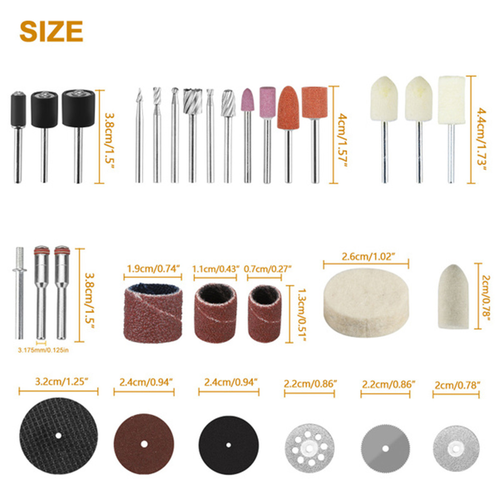 40 〜 217 個電動工具ロータリーツールアクセサリーセッ - Cordless Rotary Tool Kit Accessories のレビューと価格