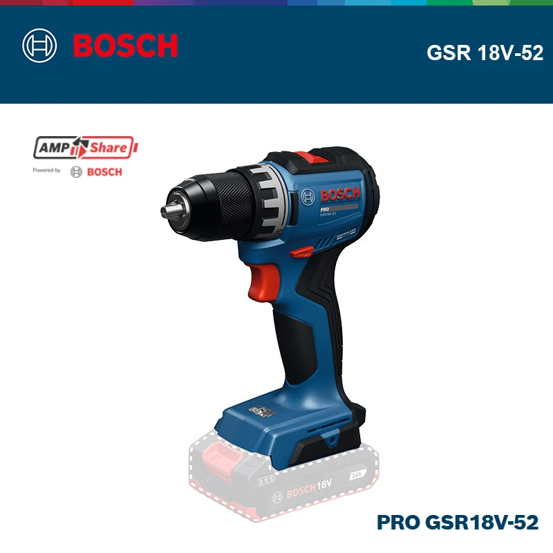BOSCH GSR 18V-52 PRO コードレスドリルド - Brushless Cordless Electric Drill 18V のレビューと価格
