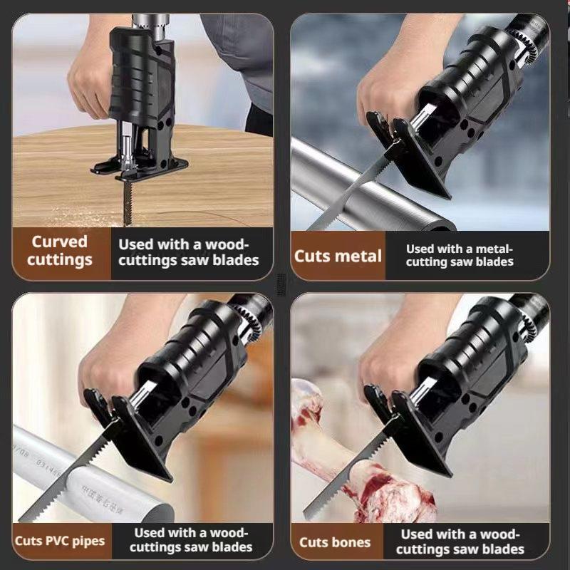 レシプロソーアダプター電動ドリル改造キット、ジグチェーン、金 - Reciprocating Saw Attachment Drill のレビューと価格