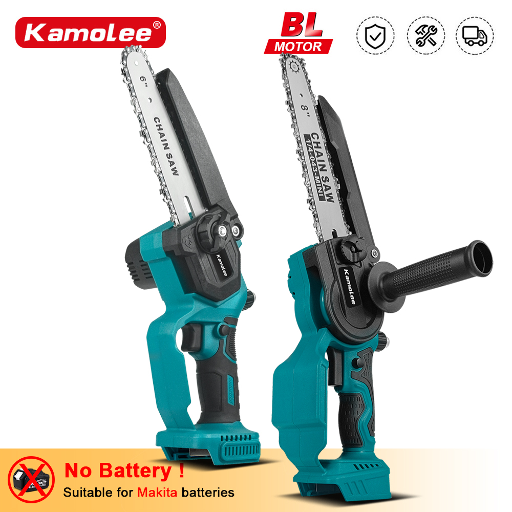 Kamolee-ミニブラシレス電動のこぎり、充電式チェーンソ - Mini Electric Chainsaw 6 Inch のレビューと価格