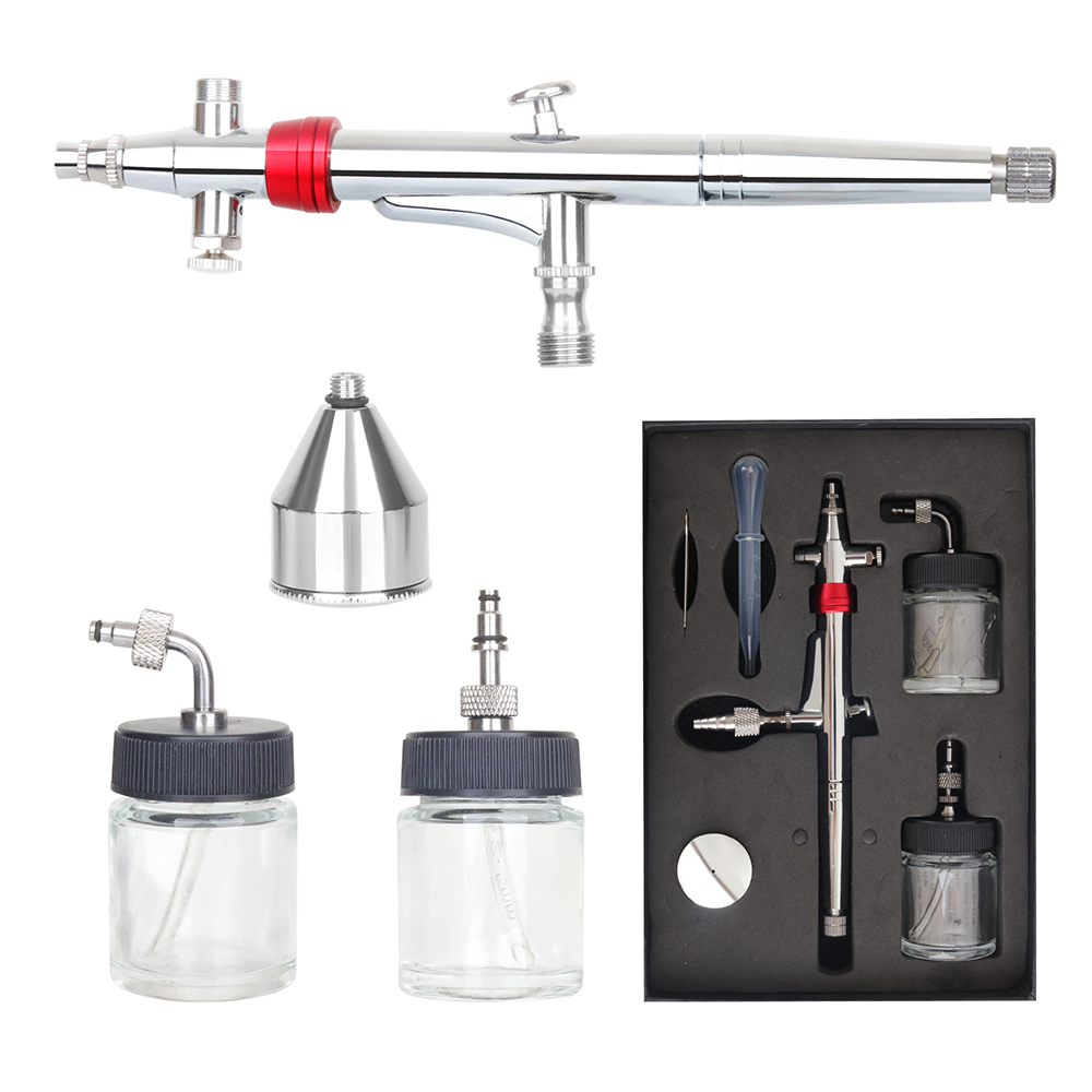 大容量デュアルアクションロータリーエアブラシペン、アートデザ - Airbrush Kit With Mini Compressor のレビューと価格