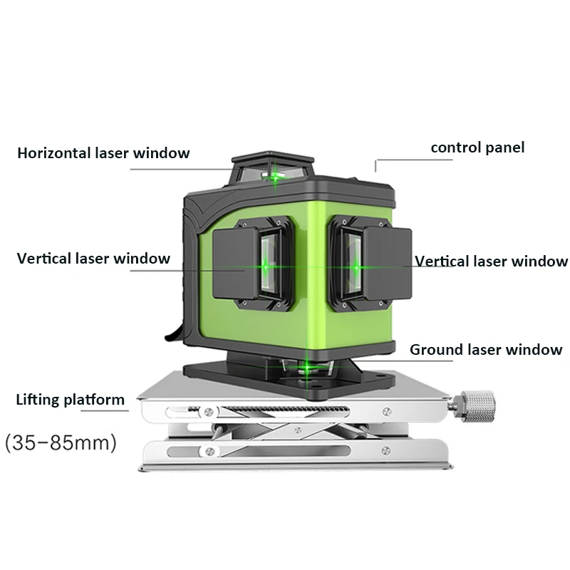 グリーンレーザーダイオード 16ライン 4D垂直レーザー平面 - Laser Level 16 Lines 4D Green のレビューと価格