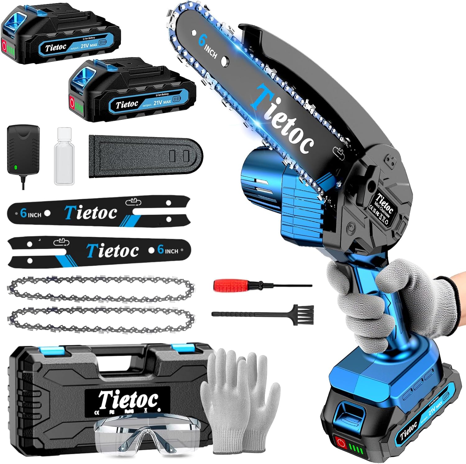 ミニチェーンソー、6インチコードレスチェーンソー、880W強 - Mini Electric Chainsaw 6 Inch のレビューと価格